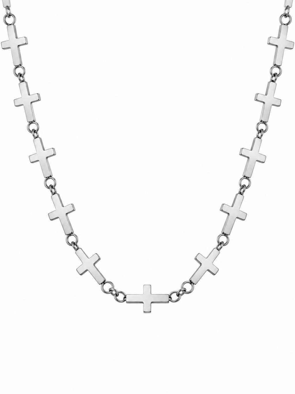 Collar cruces silver