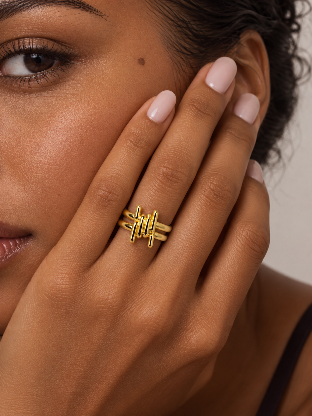 Anillo trama gold
